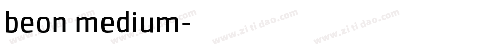 beon medium字体转换